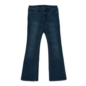 KUT From The Kloth Women's Dark Blue Jeans Mid-Rise Bootcut Flap Pockets Size 8